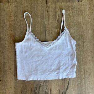 Topshop Ivory Lace-Trim Camisole
